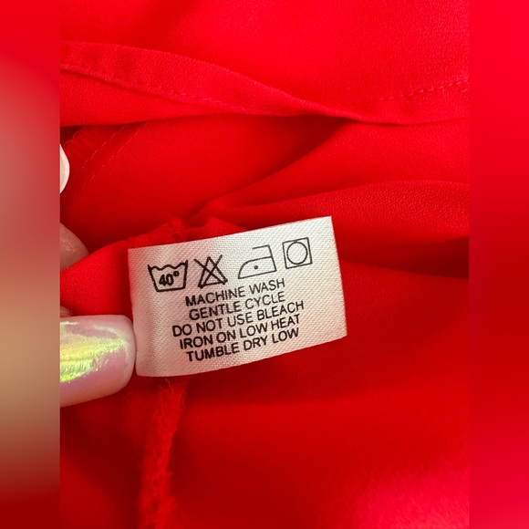 Violet + Claire Red Elegant Blouse - Picture 6 of 6